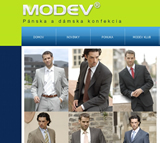 Webdesign a vytvorenie web stránky Modev.sk